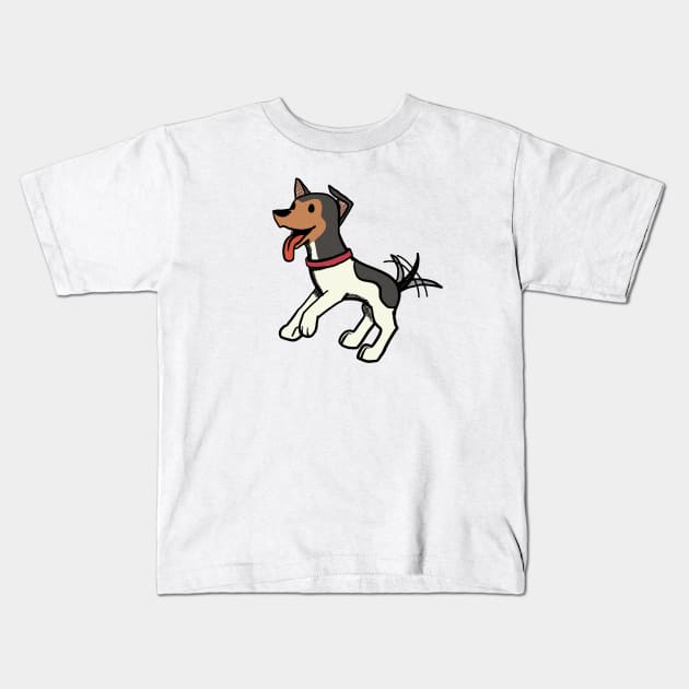 Dancing dog. Kids T-Shirt by Hey Buddy Comics